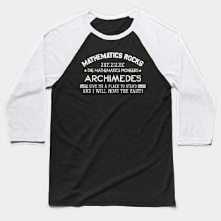 Mathematics Rocks! Archimedes Baseball T-Shirt